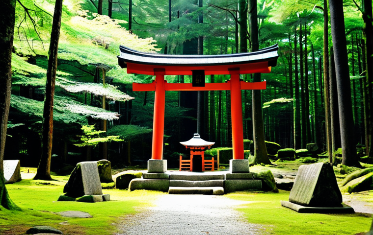 Shinto Shrine in a French Forest**

"A small Shinto shrine nestled in the heart of the Fontainebleau forest, torii gate visible, surrounded by lush greenery, soft sunlight filtering through the trees, moss-covered stones, serene atmosphere, safe for work, appropriate content, fully clothed, perfect anatomy, natural proportions, professional photography, high quality, family-friendly."

**