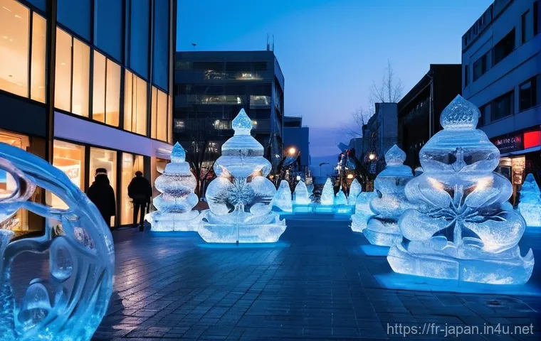 일본 겨울 축제 삿포로 눈 축제 - **Prompt: Odori Park Snow Spectacle at Night**
    "A wide-angle, breathtaking view of the Sapporo S...